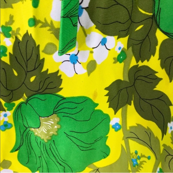 VINTAGE 60’s Retro Psychedelic Floral Maxi Dress - Picture 8 of 16